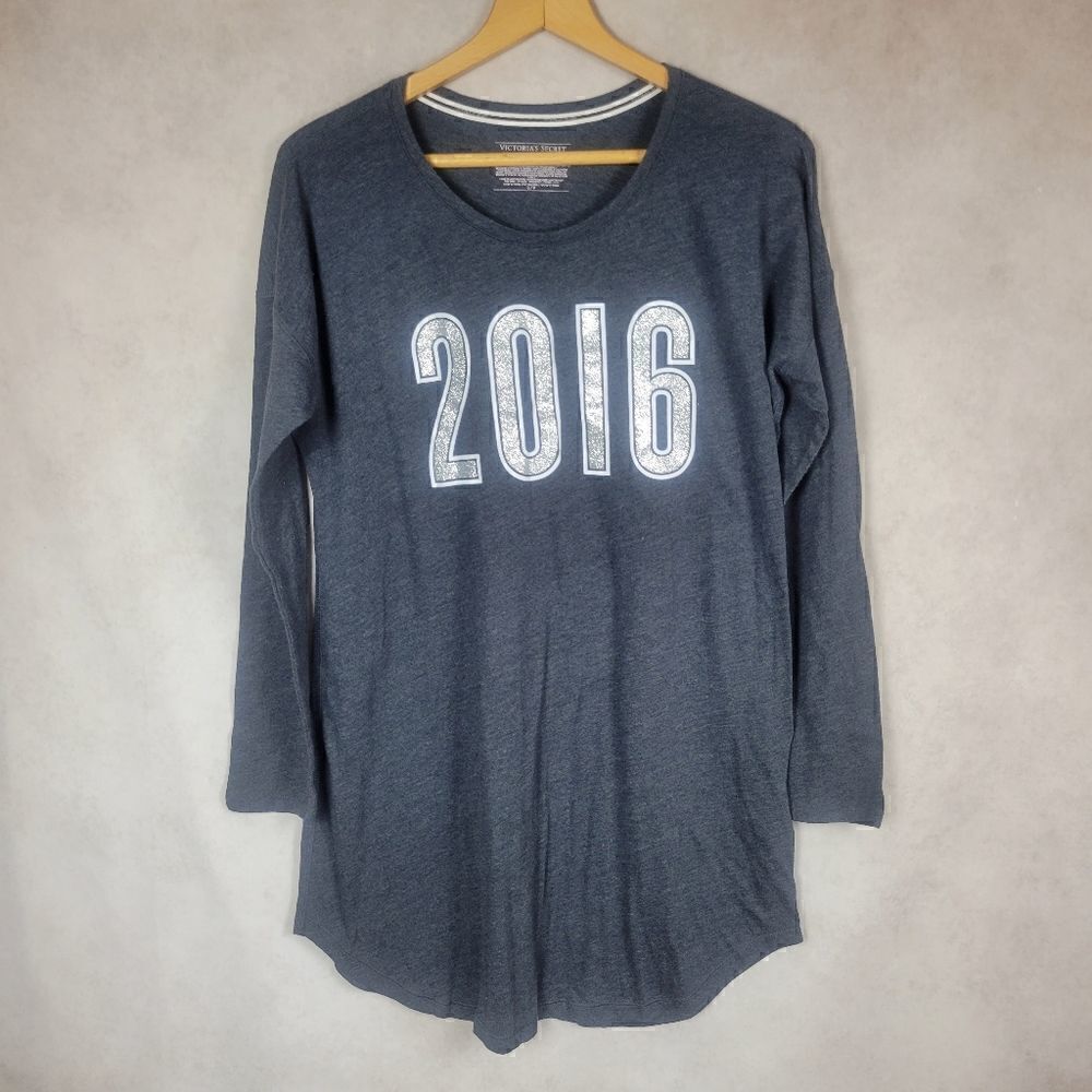 Victoria's Secret 2016 Long Sleeve Gray Top Tunic Size Small